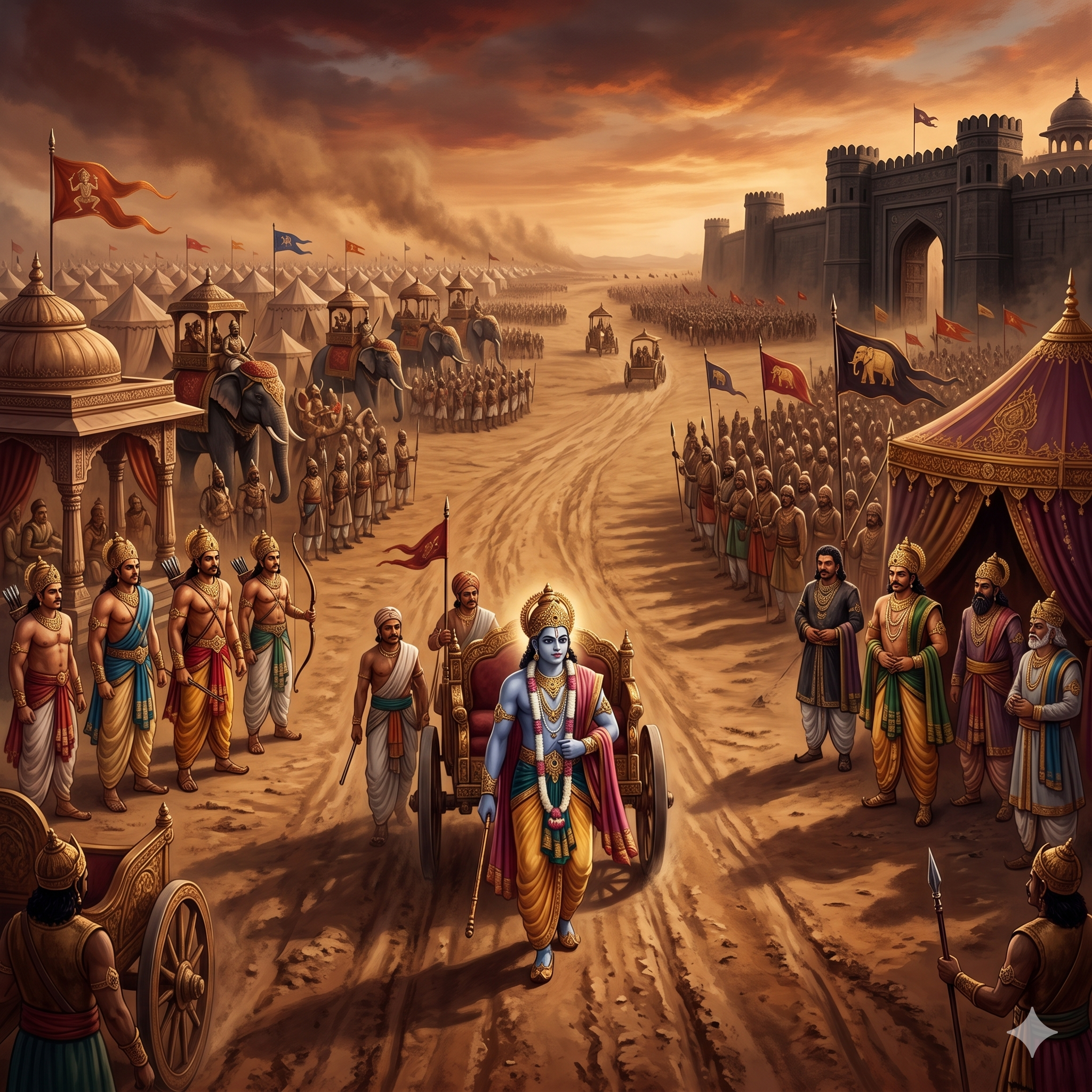 Krishna and Arjuna — The Road to War